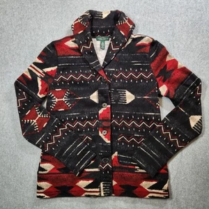 Ralph Lauren Jeans Co. Southwest Aztec Navajo Cardigan Sweater Womens Medium - Picture 1 of 10