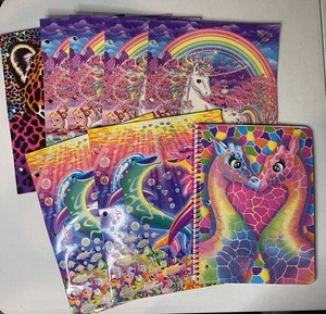 Lisa Frank 2020 Folders Rainbow Majesty Unicorn Tiger Dolphins 8 Total Items - Picture 1 of 11