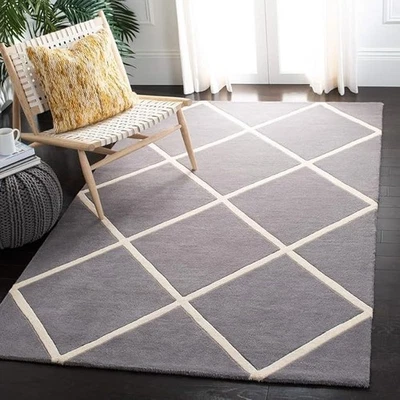Hand-Carved Rug | New Abstract Design Living Room Home Hall Kitchen Office - Image 1 of 4