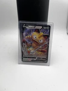 Pokemon TCG Sword & Shield Meowth V 180 HP SWSH005 Black Star Promo Ultra Rare - Picture 1 of 2
