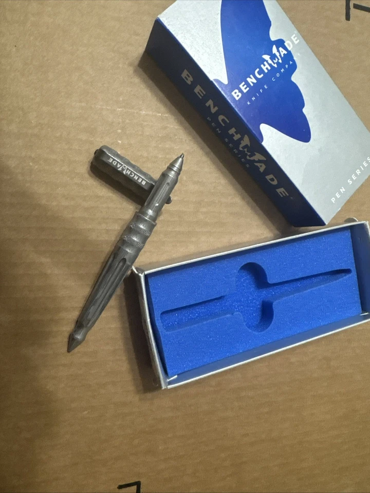 Bolígrafo de acero Damasco 1100-14 hecho en banco nuevo en caja Foto 1 de 4