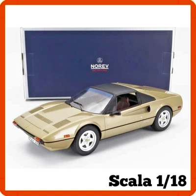 Modellino auto statico modellini in scala 1/18 FERRARI 308 GTS 1982 ORO Norev - Immagine 1 di 4