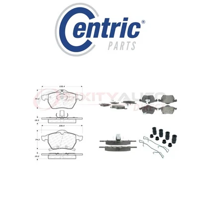 Centric Semi Metallic Brake Pads w Shim for 2000 Saturn LW1 2.2L L4 - Disc wu — 第 1/4 张图片