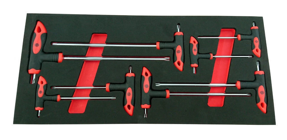 Britool Hallmark TPKSET8 8 Piece T-Handle Torx Key Set T10-T50 in a Foam Tray - Image 1 of 1