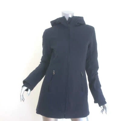 Abrigo acolchado con capucha Prada Linea Rossa azul marino oscuro talla 40 chaqueta con cremallera Foto 1 de 4