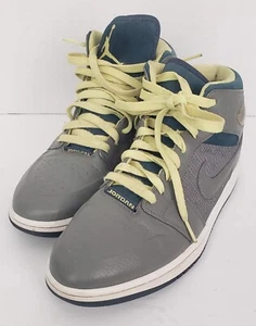 Nike Air Jordan 1 Retro 97 TXT Mens 10 Gray Pewter Electric Yellow 0555071-045 - Picture 1 of 9