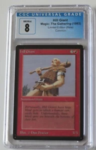 MtG - Beta Release (1993) Hill Giant CGC 8 (NM/Mint+) - Picture 1 of 2