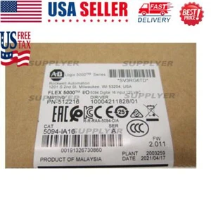 NEW SEALED AB 5094-IA16 FLEX 5000 I/O 16-PT INPUT MODULE 5094IA16 US Free Tax - Picture 1 of 1