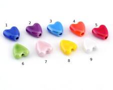 Porcelain Ceramic Colorful Heart Charms Beads 15x15mm (hole 3mm) bab3 5047