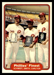 1982  Fleer #641 Mike Schmidt / Lonnie Smith / Steve Carlton
