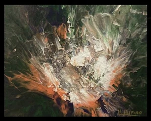 Protea Rare one of a kind Collectible Abstract Acrylic Painting - Picture 1 of 1