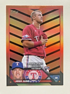 Serie Actualización Topps 2023 - Debut Novato Josh Jung #US308 Lámina Naranja y Negra... - Imagen 1 de 2