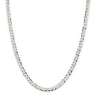 Sterling Silver 5.75mm Close Link Flat Curb Chain w/ Lobster Clasp 16