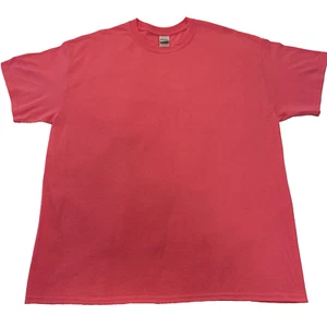 Gildan Adult Heavy Cotton Tear Away Safety Pink Short Sleeves T-Shirt Size XL - Picture 1 of 7