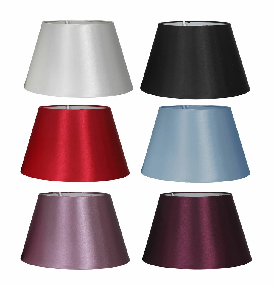 30cm Satin Drum Ceiling Table Lamp Shade Home Decor Plum Black Red Ivory Heather - Изображение 1 из 1