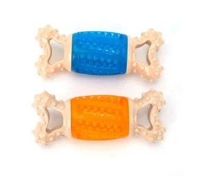6" Giggle Bones Tough Dental Dog Toy Durable Unique Shape Texture Massages Gums - Picture 1 of 24