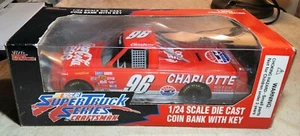 1995 NASCAR SUPERTRUCK SERIES BY CRAFTSMAN COCA-COLA 600 DIE CAST COIN BANK wKEY - Picture 1 of 8