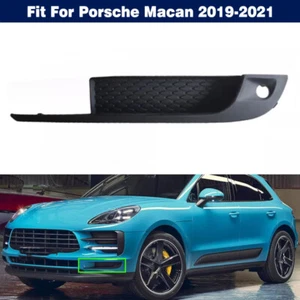 Left Front Bumper Lower Grille Fog Light Lamp Cover For Porsche Macan 2019-2021 - Picture 1 of 7