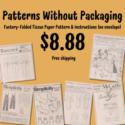 NO ENVELOPE Burda, McCall's, Simplicity & More Sewing PATTERNS WITHOUT PACKAGING - Image 1 of 4