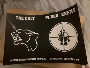 The Cult & Public Enemy Tour Poster Flava Flav Chuck D Ian Astbury Billy Duffy - Bild 1 von 2