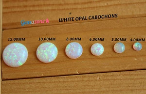 6 mm Runde Weiße Opal Cabochons Lose Cabs Edelstein Fundstücke 10 Stck. Schmuckherstellung - Bild 1 von 6