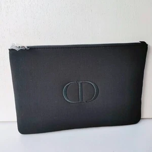 CD Dior Beauty Black Makeup Cosmetic Bag, Travel Toiletry Pouch Case, Brand New! - Picture 1 of 4