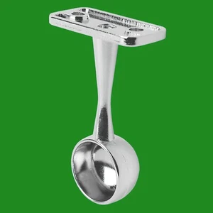 5.1x1.9cm 19mm Suspendu Fin Rail Support,Rond Chrome Supports,Garde-Robe - Bild 1 von 2