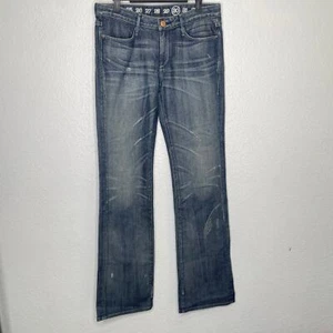 The Earnest Sewn Womens Jeans Size 30 Mid Rise Dark Wash Denim Straight Leg - Picture 1 of 18