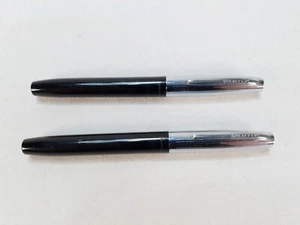 X2 Pluma Estilográfica Sheaffer Imperial Vintage 1 Cartucho Cuerpo Negro Acentos Cromados - Imagen 1 de 6