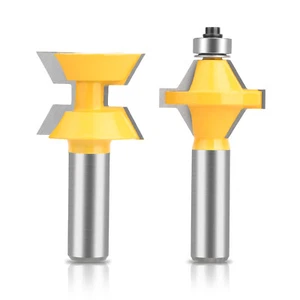 Tongue and Groove Edge Banding Router Bit 1/2'' Shank 120° Wood Milling Cutter - Picture 1 of 8