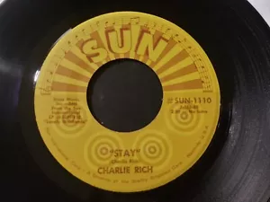 Charlie Rich - Stay NM Original 45RPM SUN 1110 Record 1961 EARLY COUNTRY VOCALS - Bild 1 von 2