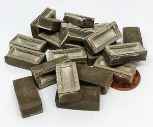 Casa de Muñecas Ladrillos Reales Paquete de 20 Grandes Gris Modelo Ferroviario Juegos Tumdee Jardín - Imagen 1 de 3