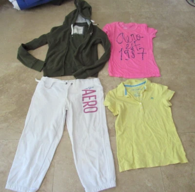 Lote, 4 juniors talla L, grande Aeropostale, Abercrombie tops, pantalones, sudadera con capucha Foto 1 de 3
