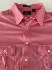 Vintage Van Heusen 417 Button Down Shirt Salmon Color Mens Golf Polo Shirt XL - Picture 1 of 5