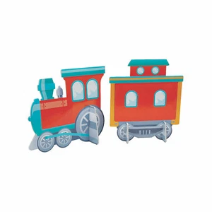 3D Train Centerpiece Set - Party Decor - 2 Pieces - Picture 1 of 1