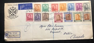 1947 Dunedin New Zealand Medical School Airmail Cover To Ingersoll Canada - Picture 1 of 2