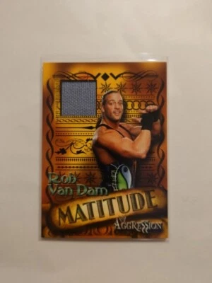 WWE RVD Rob Van Dam Fleer 2003 ANILLO DE MATERNIDAD AGRESIÓN USADO MATE RELIQUIA TARJETA ECW. Foto 1 de 3