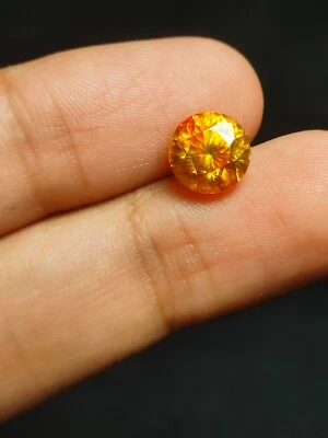 Brillante corte redondo facetado esfalerita colores vibrantes Foto 1 de 4