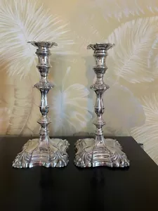 Fabulous pair of Heavy Antique Solid silver candlesticks. Sheffield 1840. - Picture 1 of 20
