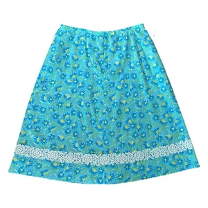 Vtg 1960s The Lilly by Lilly Pulitzer Floral Midi Skirt Pockets Signed Crochet - Picture 1 of 8