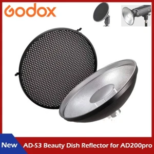 Godox AD-S3 Beauty Dish Reflector with Honeycomb Cover for Godox AD200PRO AD360 - Picture 1 of 5