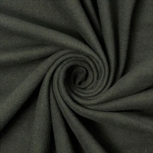 Dark Olive Green Dralon Stretch Sweatshirt Fleece Knit Sewing Fabric 1.4 yd 72" - Picture 1 of 2