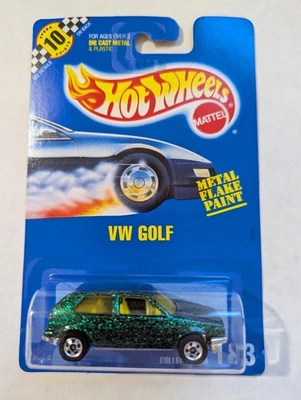 风火轮蓝色卡 Speed Points 1992 大众高尔夫 #183 闪耀绿色镀铬底座 — 第 1/4 张图片