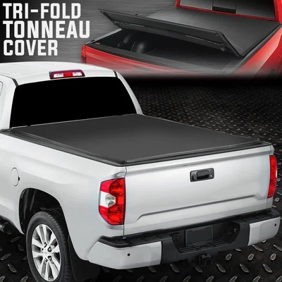 FOR 14-19 TOYOTA TUNDRA 6.5' BED TRI-FOLD ADJUSTABLE SOFT TRUNK TONNEAU COVER Foto 1 de 4