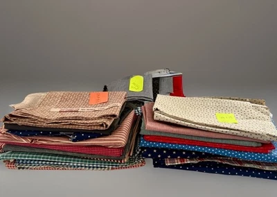 Lote De Colección Tela De Algodón 5lbs - Patrones De Casa De Campo Cuadros A Cuadros Rayas Foto 1 de 4