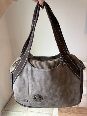 CHALA Bolsos Bolos Bolso Cartera Gris Marrón Lunares Foto 1 de 4