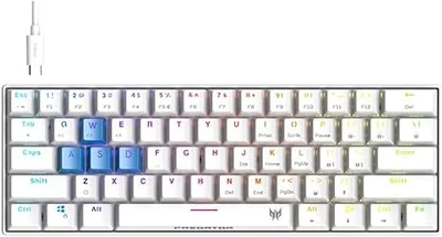 Acer Predator Aethon 330 Keyboard Space-Saving 61-Key Design PKR200 - White - Image 1 of 4