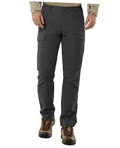 Hiking Cargo Pants Men 6 Pockets Water Resistant Lightweight Fishing Outdoor - Picture 1 of 7
