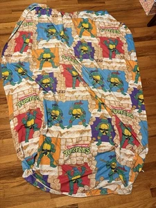 1988 80er Teenage Mutant Ninja Turtles Spannbettlaken Gr. Twin Bettwäsche Stoff 90s - Bild 1 von 6
