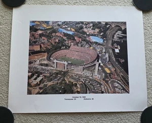 Póster impreso de fútbol americano 1982 Tennessee Volunteers vs Alabama Crimson Tide NCAA - Imagen 1 de 4